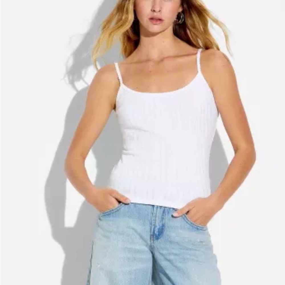 100% Cotton Women's Slim Fit Scalloped Edge Cami - Wild Fable